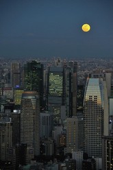 Photo:  Tokyo And Full Moon